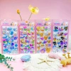 3D Laser embossed 3D stickers for children diy, cute embossed 3D stickers, mobile phone DIY, fun reward stickers, colorful cartoon cars, engineering vehicles, embossed gilded landscape sticker sets, mobile phone stickers details Picture